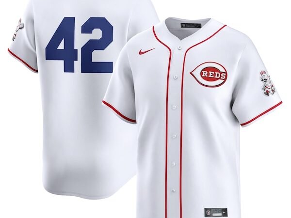 Cincinnati Reds Nike 2024 Jackie Robinson Day Home Limited Jersey – White