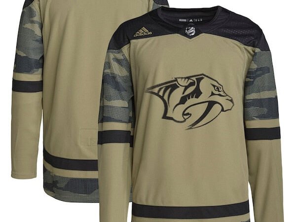 Nashville Predators adidas Military Appreciation Team Authentic Practice Jersey - Camo