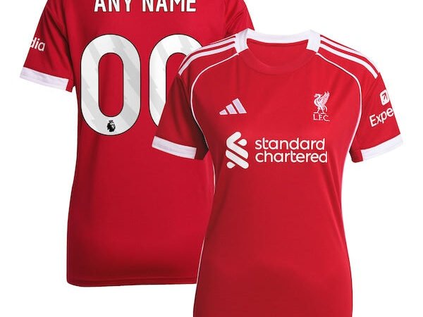 Liverpool adidas Women's 2025/26 Home Custom Replica Jersey - Red