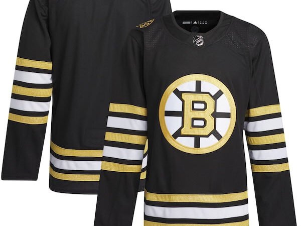 Boston Bruins adidas 100th Anniversary Primegreen Authentic Jersey - Black