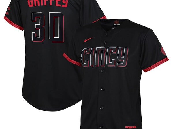 Ken Griffey Jr. Cincinnati Reds Nike Toddler 2023 City Connect Replica Player Jersey - Black