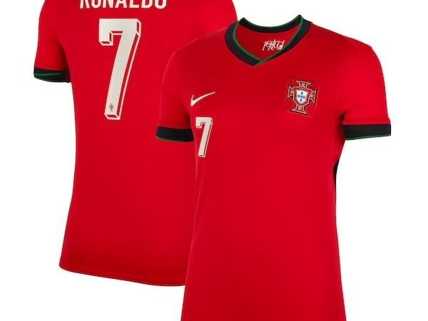 Cristiano Ronaldo Portugal National Team Nike Women's 2024 Home Replica Jersey - Red