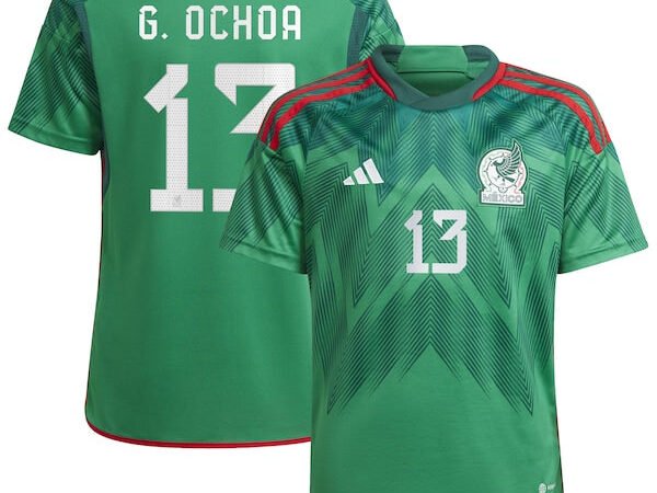 Guillermo Ochoa Mexico National Team adidas Youth 2022/23 Home Replica Player Jersey - Green