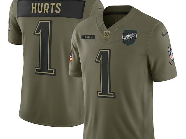 Jalen Hurts Philadelphia Eagles Nike 2025 Salute to Service Limited Jersey - Olive