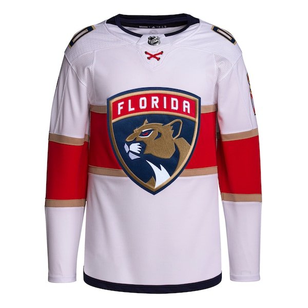 Florida Panthers adidas Away Primegreen Authentic Custom Jersey - White
