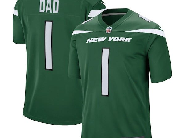 Number 1 Dad New York Jets Nike Game Jersey - Gotham Green