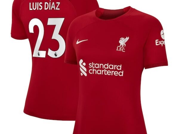 Luis Diaz Liverpool Nike Women's 2022/23 Home Breathe Stadium Replica Player Jersey - Red