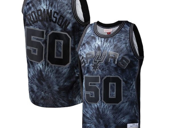 David Robinson San Antonio Spurs Hardwood Classics 1998/99 Tie-Dye Swingman Jersey - Black