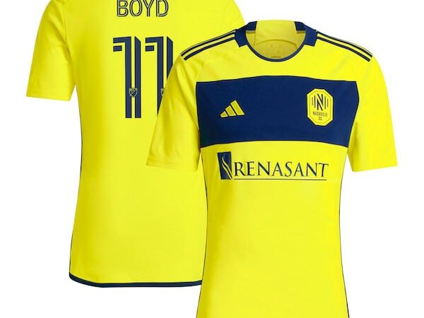 Tyler Boyd Nashville SC adidas 2024 The 615 Kit Replica Player Jersey - Yellow/Black