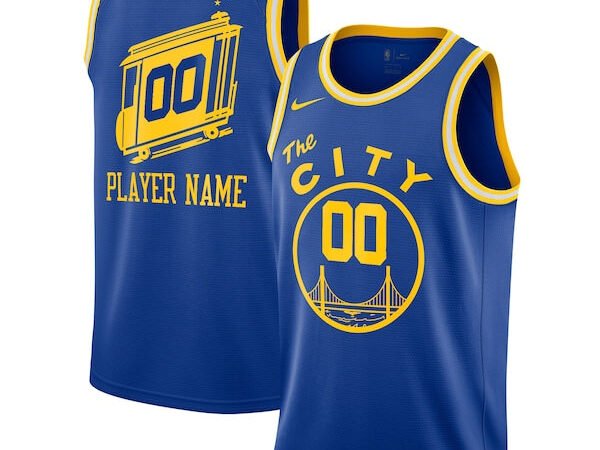 Golden State Warriors Nike 2020/21 Hardwood Classics Swingman Custom Jersey - Blue