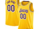 Los Angeles Lakers Nike Unisex Swingman Custom Jersey Gold - Icon Edition