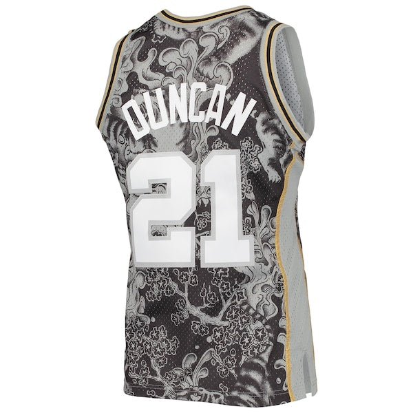 Tim Duncan San Antonio Spurs Hardwood Classics 1998/99 Lunar New Year Swingman Jersey - Black