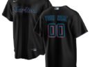 Miami Marlins Nike Alternate Replica Custom Jersey - Black