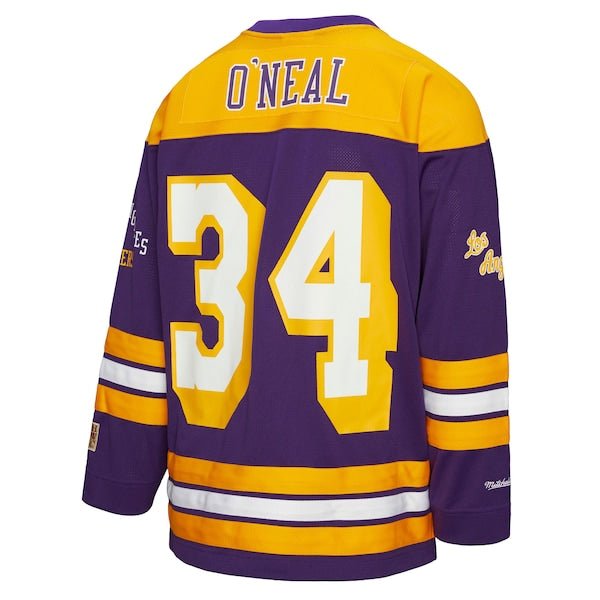Shaquille O'Neal Los Angeles Lakers Unisex Maxxed Out Fashion Hockey Jersey - Purple