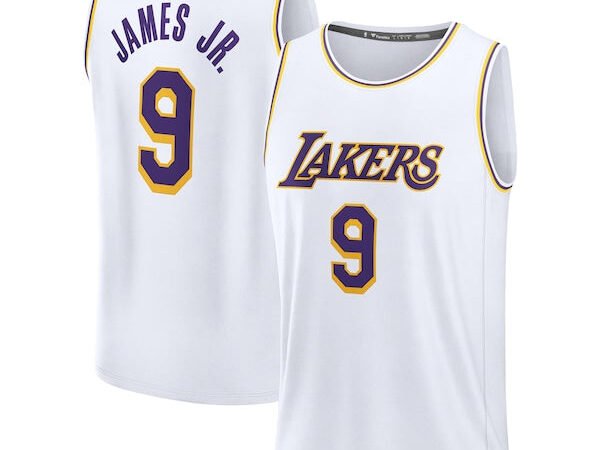 Bronny James Los Angeles Lakers  Fast Break Replica Player Jersey - Association Edition - White