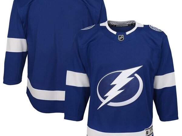 Tampa Bay Lightning Youth Home Blank Premier Jersey - Blue