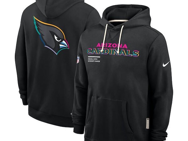 Arizona Cardinals Nike 2025 NFL Crucial Catch Sideline Standard Issue Dri-FIT Hoodie - Black