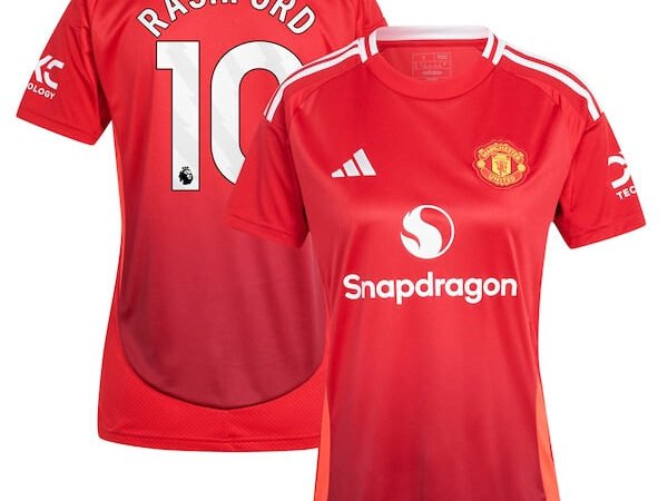 Marcus Rashford Manchester United adidas Women's 2024/25 Home Replica Player Jersey - Red