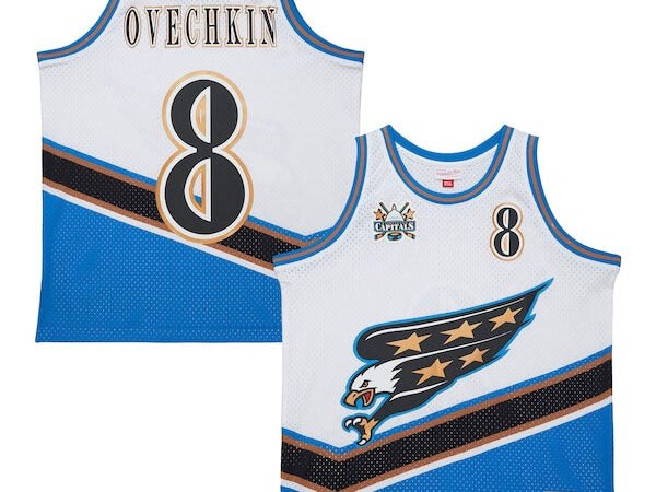 Alexander Ovechkin Washington Capitals Unisex Maxxed Out Fashion Basketball Jersey - White