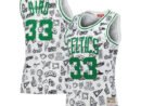 Larry Bird Boston Celtics Women's 1985 Doodle Swingman Jersey - White