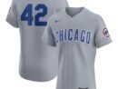 Chicago Cubs Nike Road 2024 Jackie Robinson Day Elite Jersey - Gray