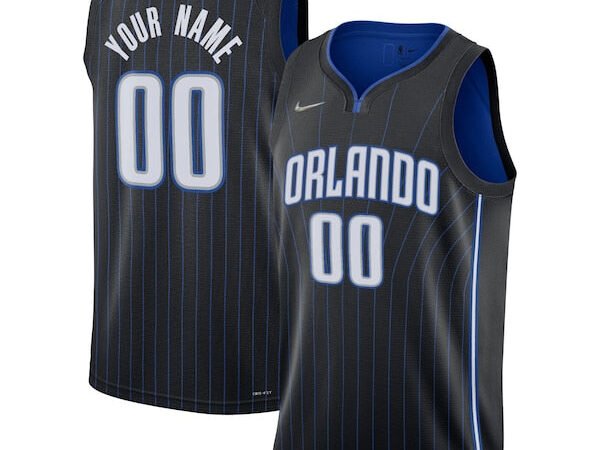 Orlando Magic Nike 2021/22 Diamond Swingman Custom Jersey - Icon Edition - Black