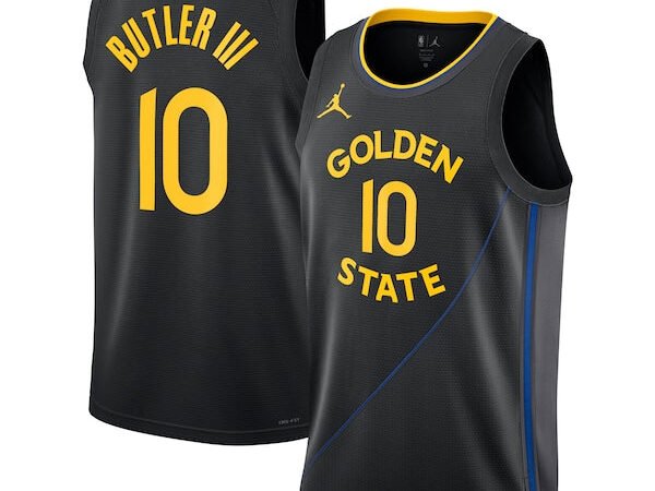 Jimmy Butler Golden State Warriors Jordan Brand Unisex Swingman Jersey - Statement Edition - Black