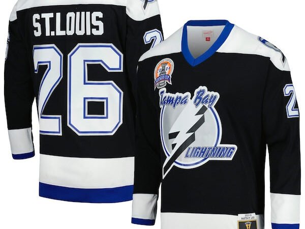 Martin St. Louis Tampa Bay Lightning 2004 Stanley Cup Champions Blue Line Player Jersey - Black