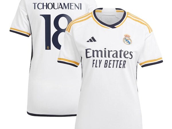 Aurélien Tchouaméni Los Merengues adidas Women's 2023/24 Home Replica Player Jersey - White/Navy