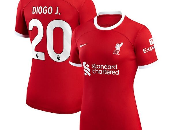 Diogo Jota Liverpool Nike Women's 2023/24 Home Replica Player Jersey - Red/White