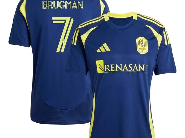 Gastón Brugman Nashville SC adidas 2025 The Heart of Nashville Kit Replica Player Jersey - Navy