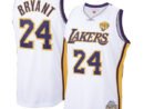 Men's Los Angeles Lakers Kobe Bryant White 2009-10 Hardwood Classics Authentic Jersey