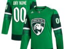 Florida Panthers adidas St. Patrick's Day Authentic Custom Jersey - Kelly Green
