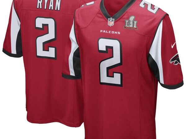 Youth Atlanta Falcons Matt Ryan Nike Red Super Bowl LI Bound Game Jersey