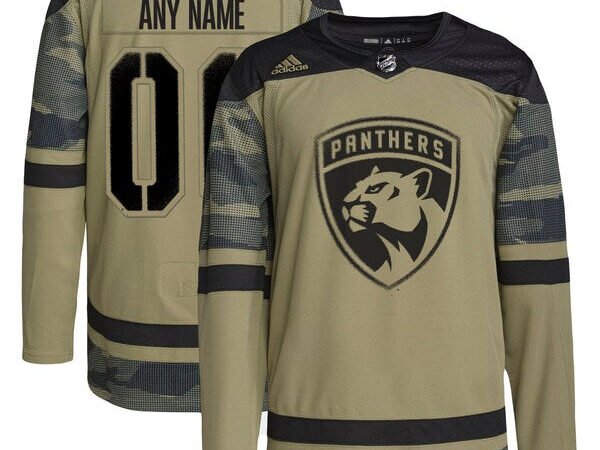 Florida Panthers adidas Military Appreciation Team Authentic Custom Practice Jersey - Camo