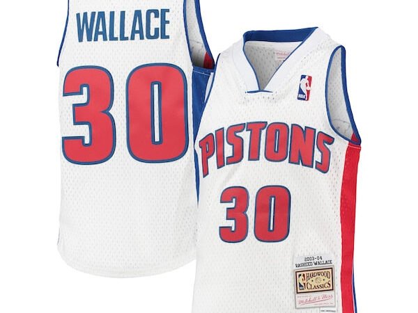 Rasheed Wallace Detroit Pistons Youth 2003/04 Hardwood Classics Swingman Jersey - White