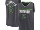 Jaden McDaniels Minnesota Timberwolves  Youth Fast Break Replica Player Jersey - Statement Edition - Black