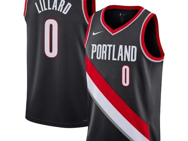 Damian Lillard Portland Trail Blazers Nike Unisex Swingman Jersey - Icon Edition - Black/White