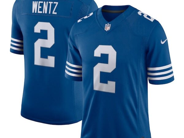 Carson Wentz Indianapolis Colts Nike Alternate Vapor Limited Jersey - Royal/White