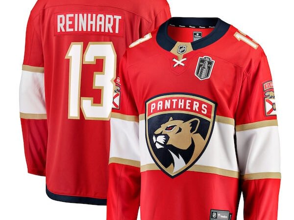 Sam Reinhart Florida Panthers 2025 Stanley Cup Final Home Breakaway Player Jersey - Red