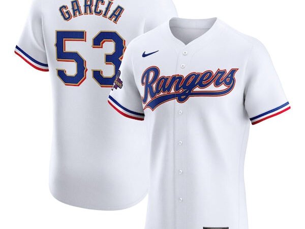 Adolis Garcia Texas Rangers Nike 2024 Gold Collection Elite Player Jersey – White