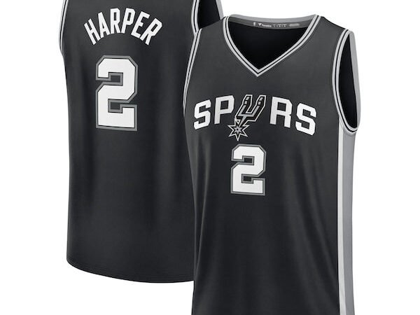 Dylan Harper San Antonio Spurs  2025 NBA Draft First Round Pick Fast Break Replica Jersey - Icon Edition - Black