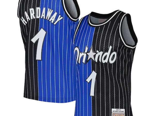 Penny Hardaway Orlando Magic Hardwood Classics 1994/95 Split Swingman Jersey - Blue/Black
