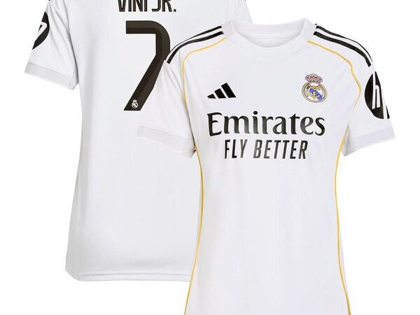 Vini Jr. Los Merengues adidas Women's 2025/26 Home Replica Jersey - White/Blue