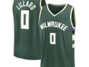Damian Lillard Milwaukee Bucks  Youth Fast Break Replica Player Jersey - Icon Edition - Hunter Green