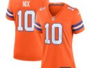 Bo Nix Denver Broncos Nike Women's Mile High Collection 1977 Throwback Player Game Jersey - Orange/Navy/White