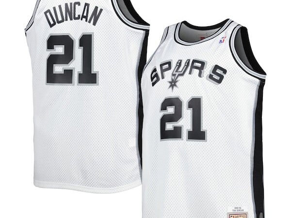Tim Duncan San Antonio Spurs Big & Tall Hardwood Classics 1998/99 Swingman Jersey - White/Black