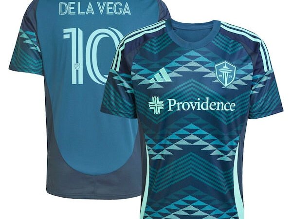 Pedro de la Vega Seattle Sounders FC adidas 2025 The Salish Sea Kit Replica Player Jersey - Blue