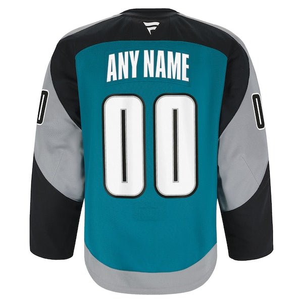 San Jose Sharks Alternate Authentic Pro Custom Jersey - Teal
