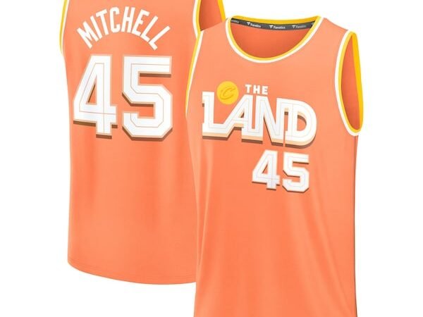Donovan Mitchell Cleveland Cavaliers  Youth 2025/26 City Edition Fast Break Jersey - Orange